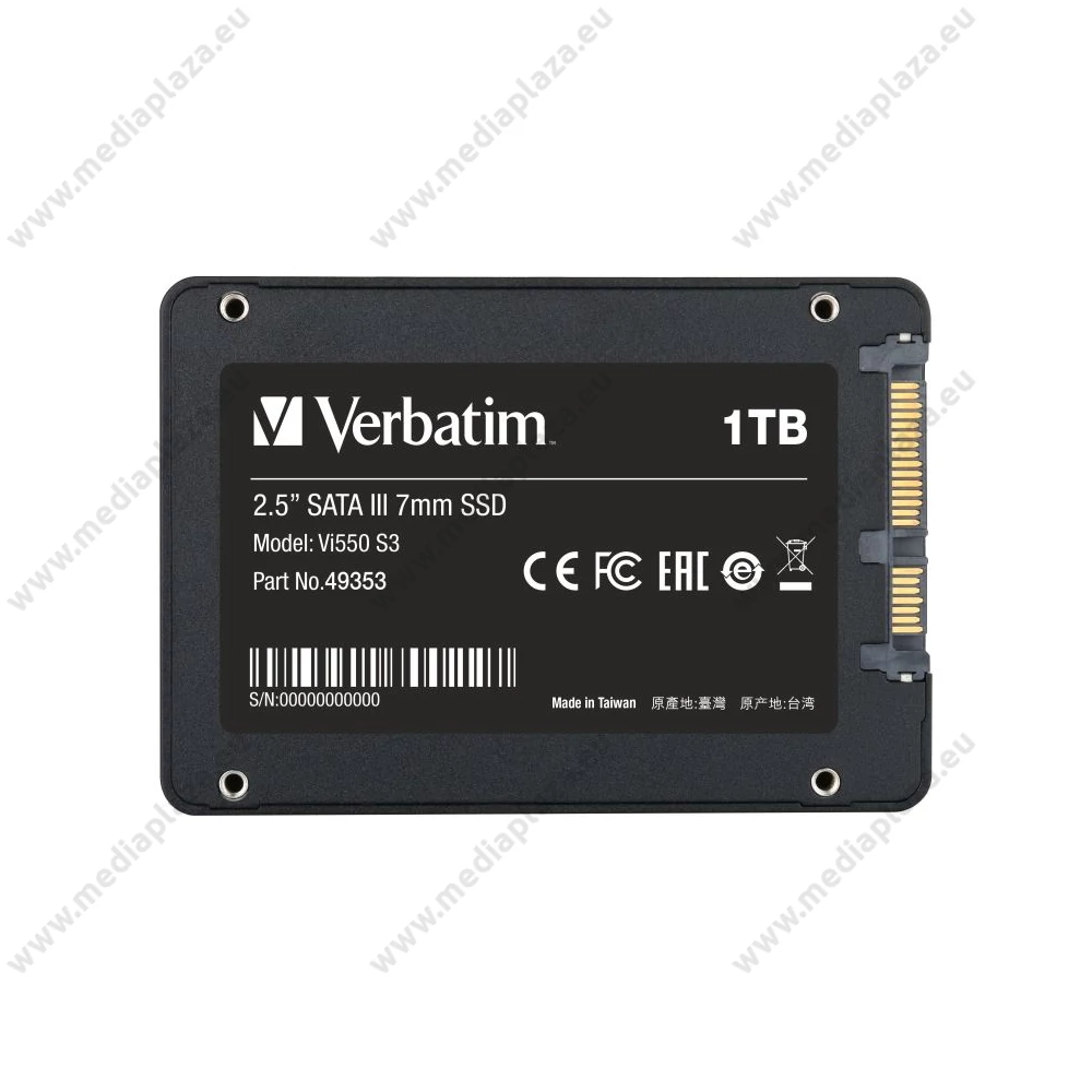 VERBATIM Vi550 S3 2,5 COL MÉRETÚ SATA III 560/535 MB/s 7mm SSD MEGHAJTÓ 1TB