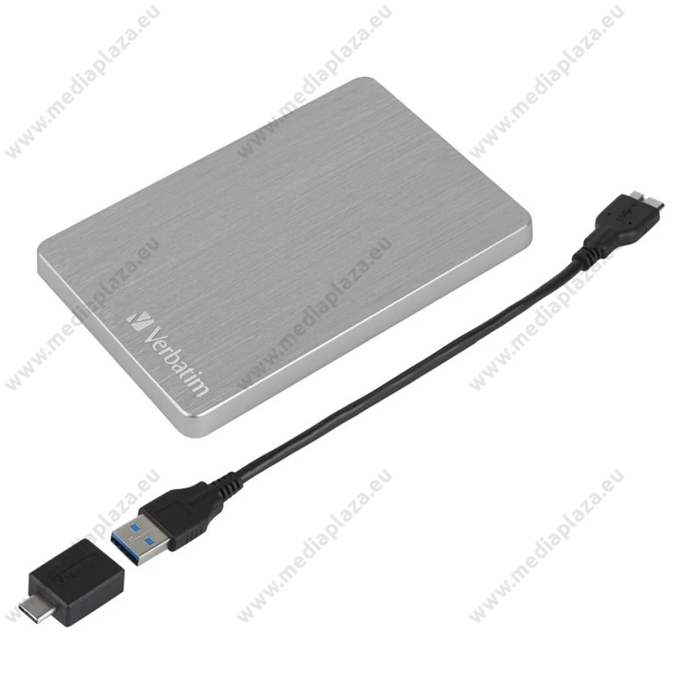 VERBATIM STORE N GO ALU SLIM 2,5 COL USB 3.2 KÜLSŐ MEREVLEMEZ 1TB EZÜST