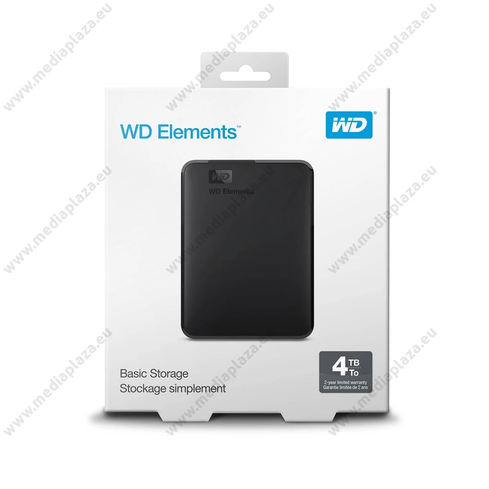 WESTERN DIGITAL ELEMENTS PORTABLE 2,5 COL USB 3.0 KÜLSŐ MEREVLEMEZ 4TB FEKETE