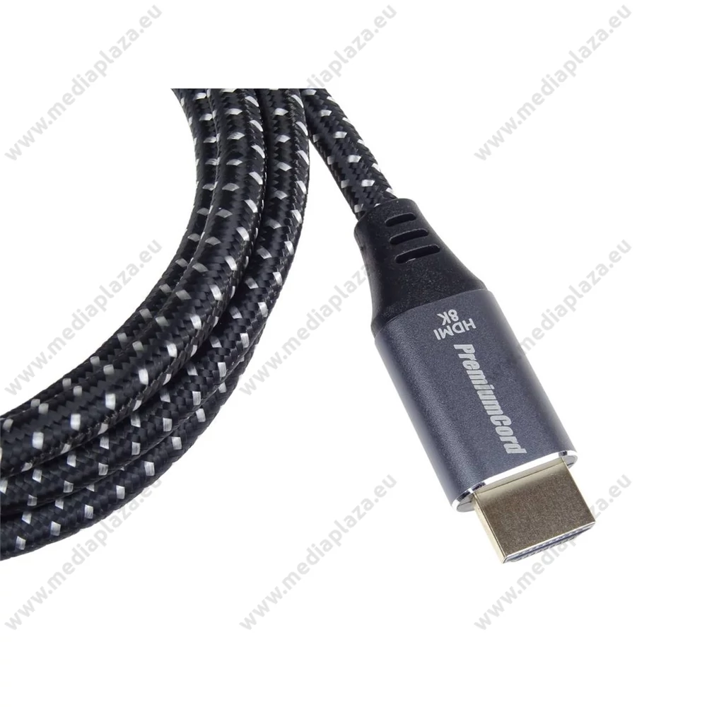 PREMIUMCORD ULTRA HDMI 2.1 HIGH SPEED + ETHERNET 8K@60Hz-4K@120Hz ARANYOZOTT HDMI KÁBEL 0,5m