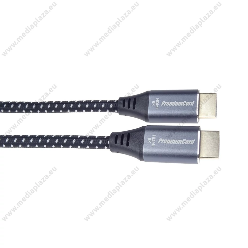PREMIUMCORD ULTRA HDMI 2.1 HIGH SPEED + ETHERNET 8K@60Hz-4K@120Hz ARANYOZOTT HDMI KÁBEL 2m