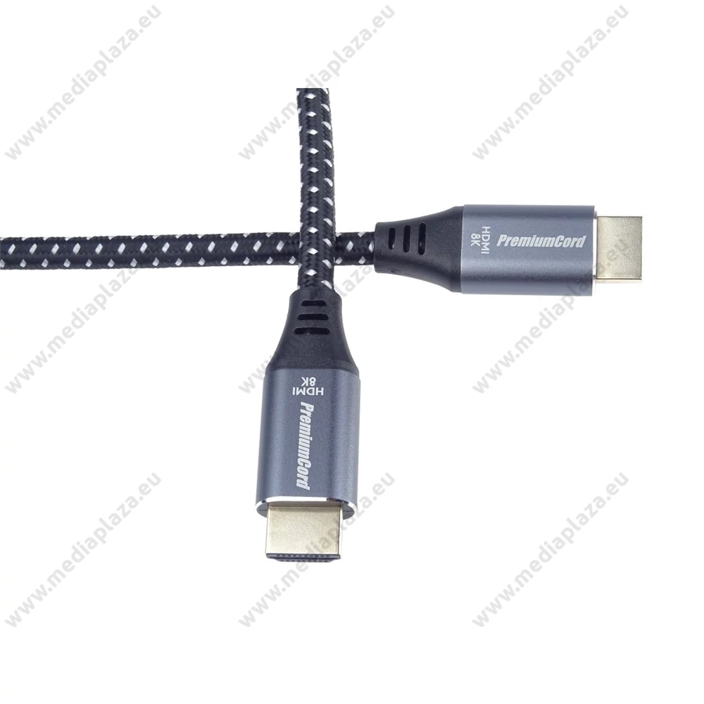 PREMIUMCORD ULTRA HDMI 2.1 HIGH SPEED + ETHERNET 8K@60Hz-4K@120Hz ARANYOZOTT HDMI KÁBEL 2m