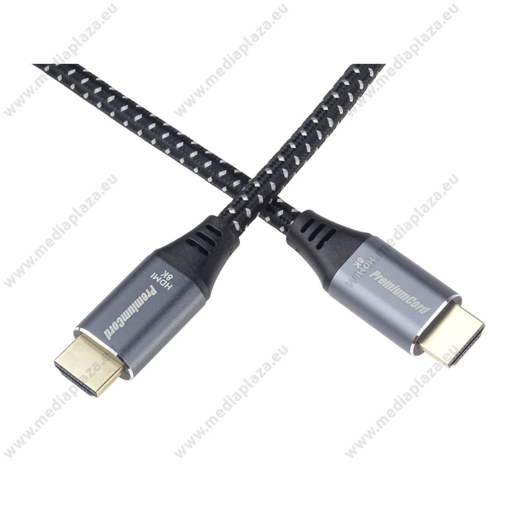 PREMIUMCORD ULTRA HDMI 2.1 HIGH SPEED + ETHERNET 8K@60Hz-4K@120Hz ARANYOZOTT HDMI KÁBEL 2m