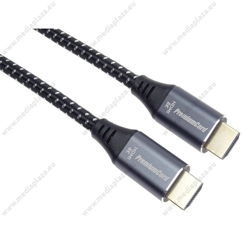 PREMIUMCORD ULTRA HDMI 2.1 HIGH SPEED + ETHERNET 8K@60Hz-4K@120Hz ARANYOZOTT HDMI KÁBEL 2m