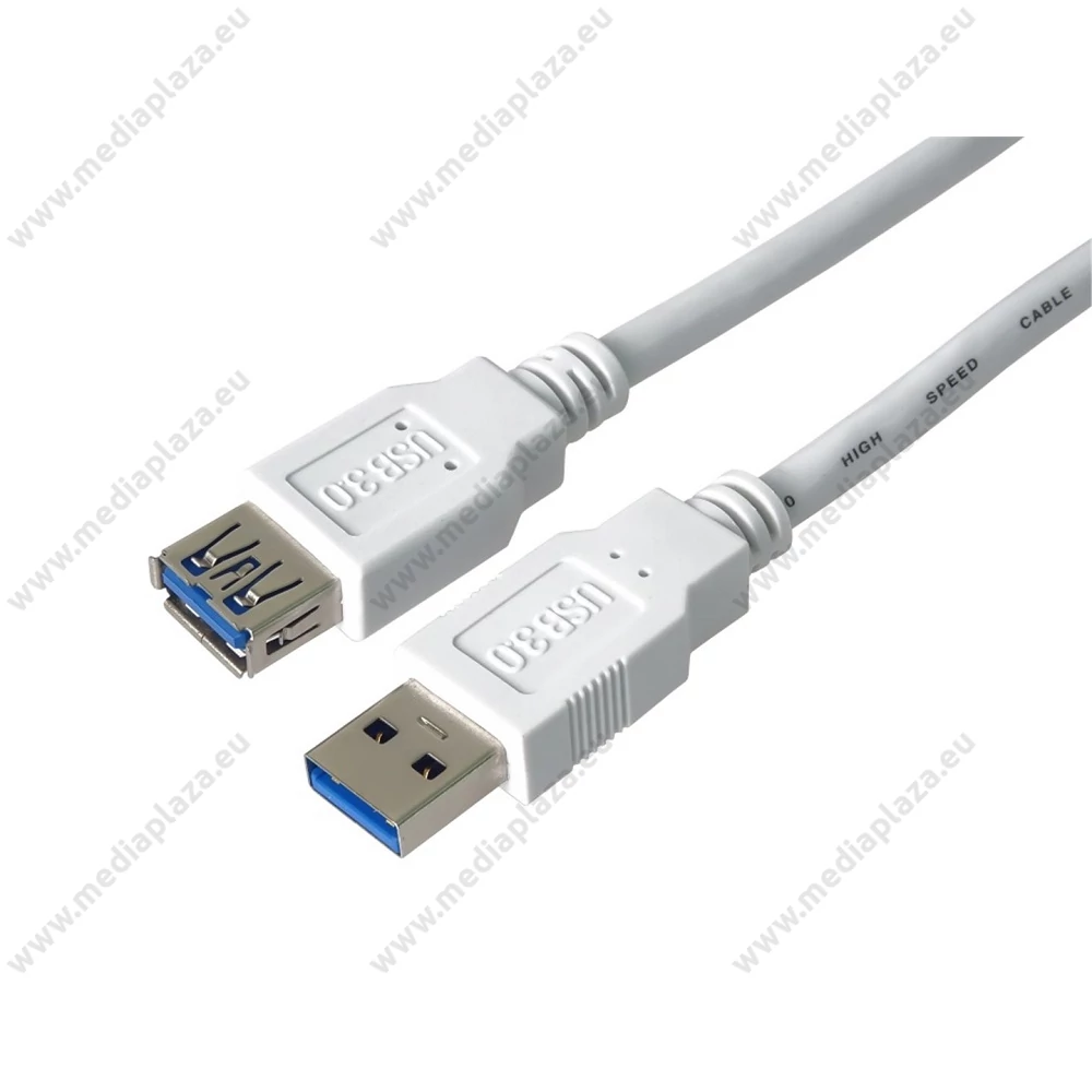 PREMIUMCORD USB 3.0 AM-AF HOSSZABBÍTÓ KÁBEL 0,5m FEHÉR