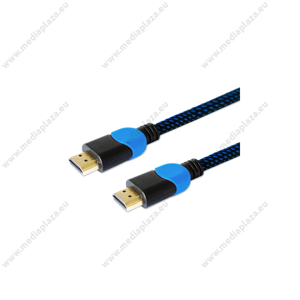 SAVIO GCL-05 GAMING FOR PLAYSTATION RÉZ HDMI-HDMI KÁBEL 2.0 ARANYOZOTT FONOTT NYLON KÉK/FEKETE 3m