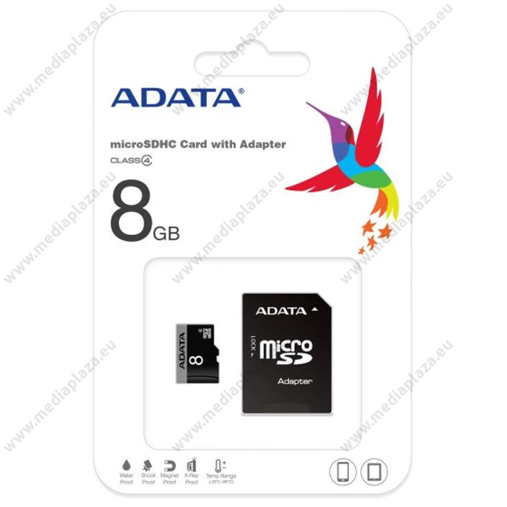 ADATA MICRO SDHC 8GB + ADAPTER CLASS 4