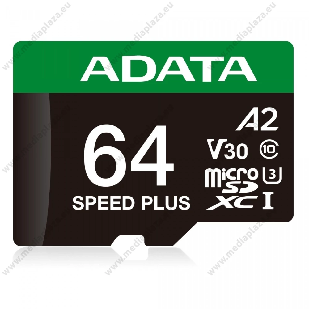 ADATA SPEED PLUS MICRO SDXC 64GB + ADAPTER CLASS 10 UHS-I U3 V30 160/140 MB/s