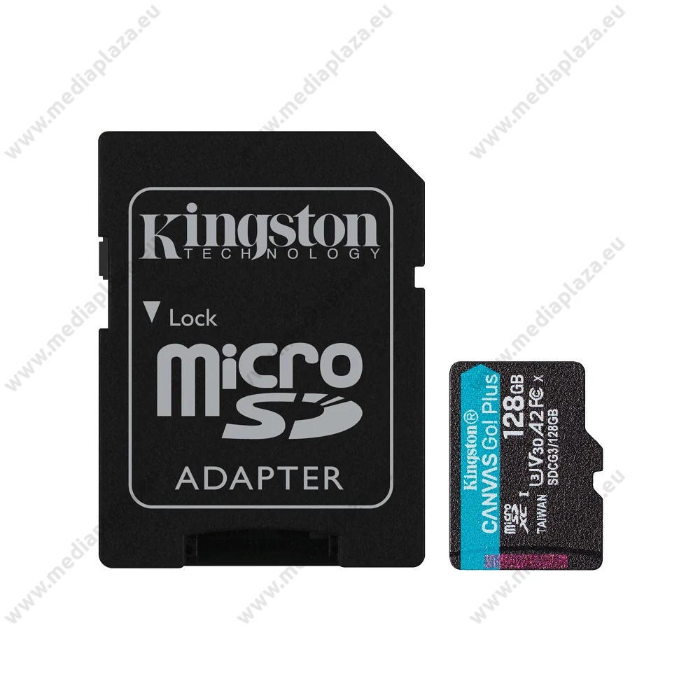 KINGSTON CANVAS GO PLUS MICRO SDXC 128GB + ADAPTER CLASS 10 UHS-I U3 A2 V30 170/90 MB/s