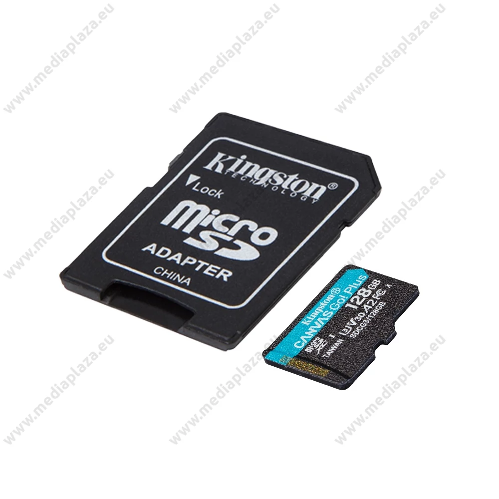 KINGSTON CANVAS GO PLUS MICRO SDXC 128GB + ADAPTER CLASS 10 UHS-I U3 A2 V30 170/90 MB/s