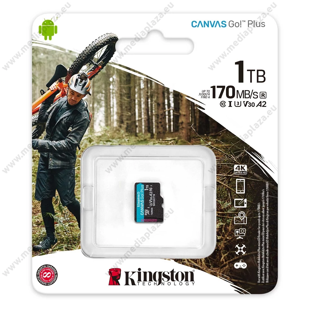 KINGSTON CANVAS GO PLUS MICRO SDXC 1TB CLASS 10 UHS-I U3 A2 V30 170/90 MB/s