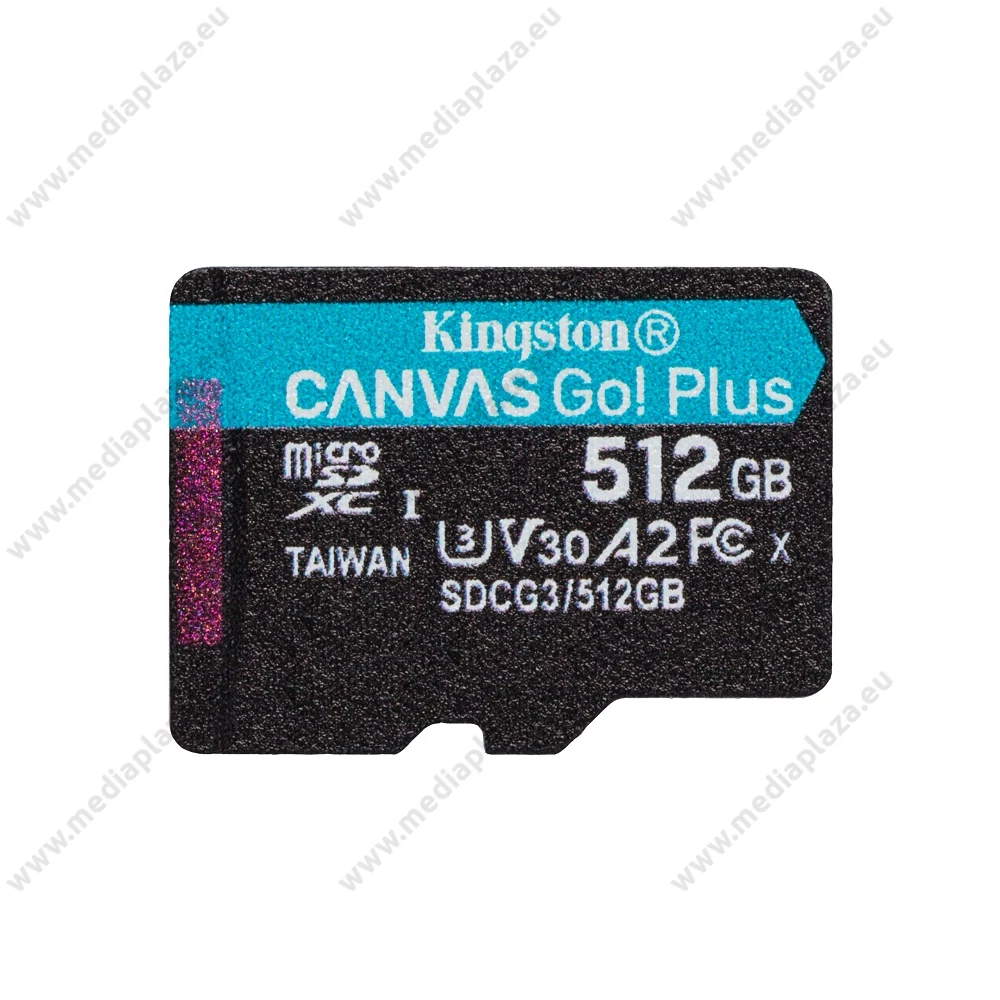 KINGSTON CANVAS GO PLUS MICRO SDXC 512GB CLASS 10 UHS-I U3 A2 V30 170/90 MB/s