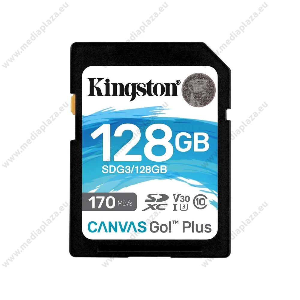 KINGSTON CANVAS GO PLUS SDXC 128GB CLASS 10 UHS-I U3 A2 V30 170/90 MB/s