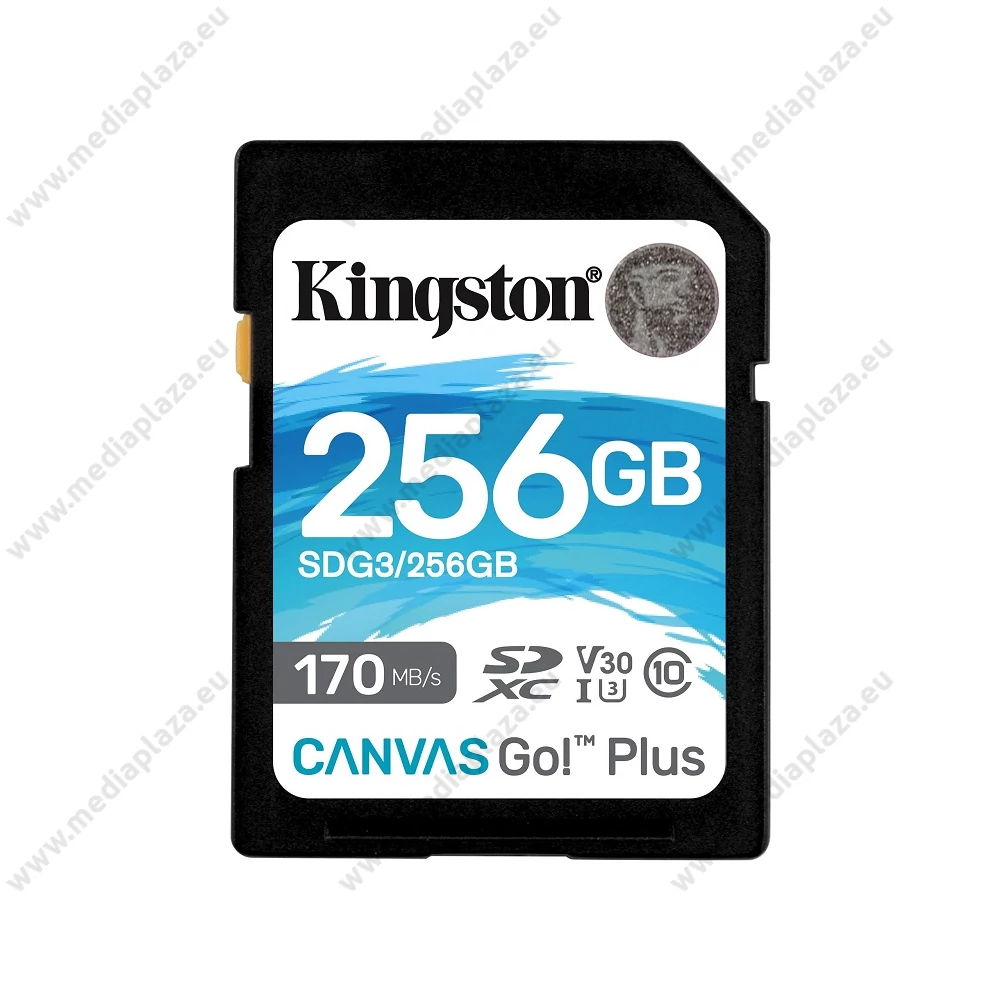 KINGSTON CANVAS GO PLUS SDXC 256GB CLASS 10 UHS-I U3 A2 V30 170/90 MB/s
