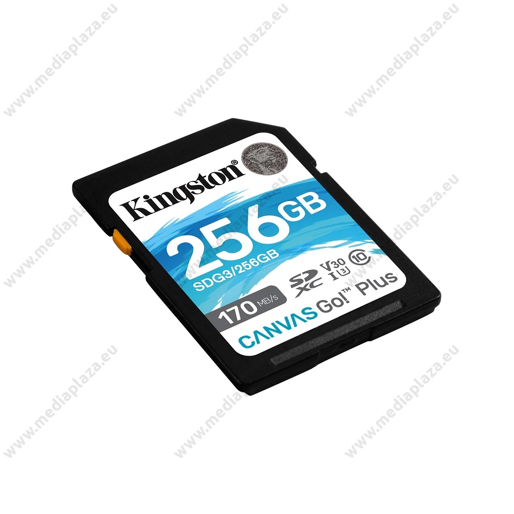 KINGSTON CANVAS GO PLUS SDXC 256GB CLASS 10 UHS-I U3 A2 V30 170/90 MB/s