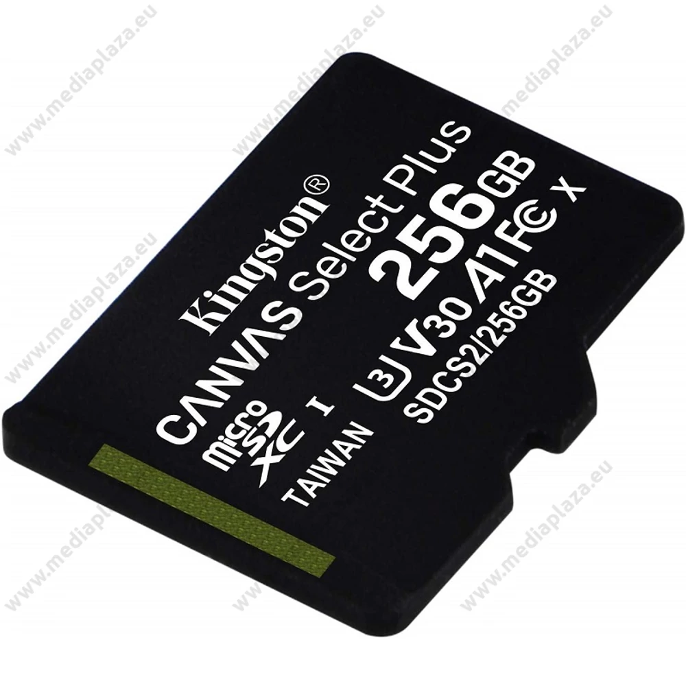 KINGSTON CANVAS SELECT PLUS MICRO SDXC 256GB CLASS 10 UHS-I U3 A1 V30 (100/85 MB/s)