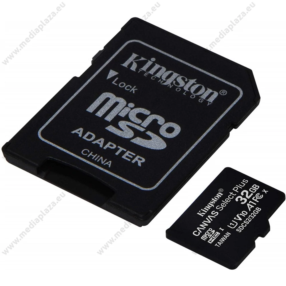 KINGSTON CANVAS SELECT PLUS MICRO SDHC 32GB + ADAPTER CLASS 10 UHS-I U1 A1 V10 (100 MB/s)