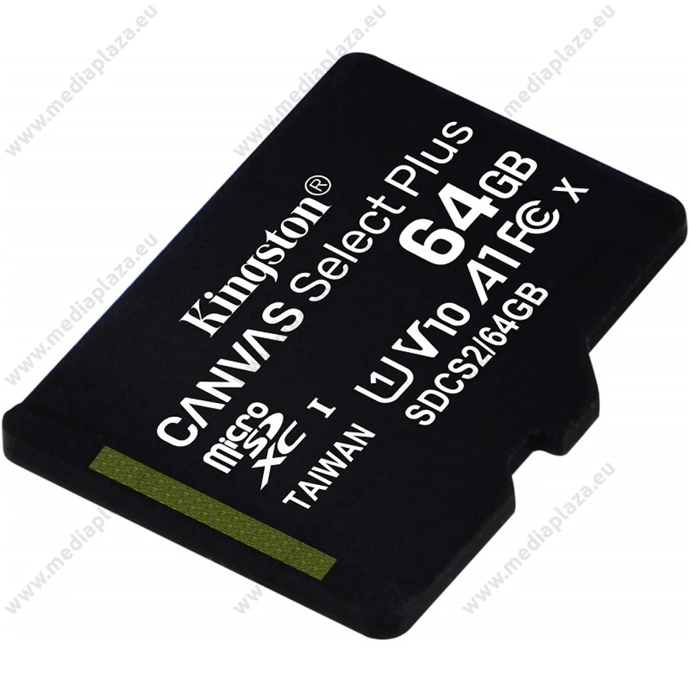 KINGSTON CANVAS SELECT PLUS MICRO SDXC 64GB CLASS 10 UHS-I U1 A1 V10 (100 MB/s)