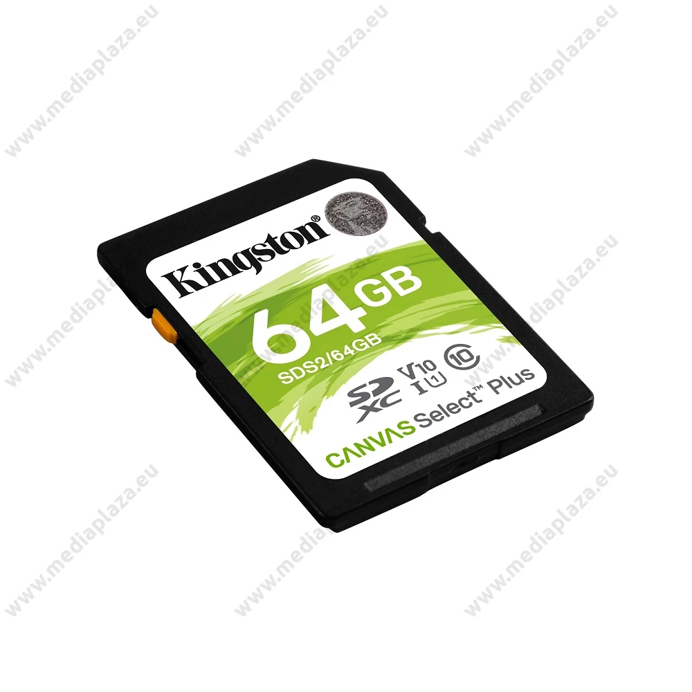 KINGSTON CANVAS SELECT PLUS SDXC 64GB CLASS 10 UHS-I U1 V10 100/10 MB/s
