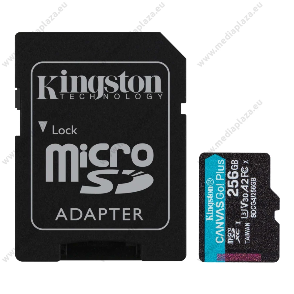 KINGSTON CANVAS GO PLUS MICRO SDXC 256GB + ADAPTER CLASS 10 UHS-I U3 A2 V30 200/160 MB/s