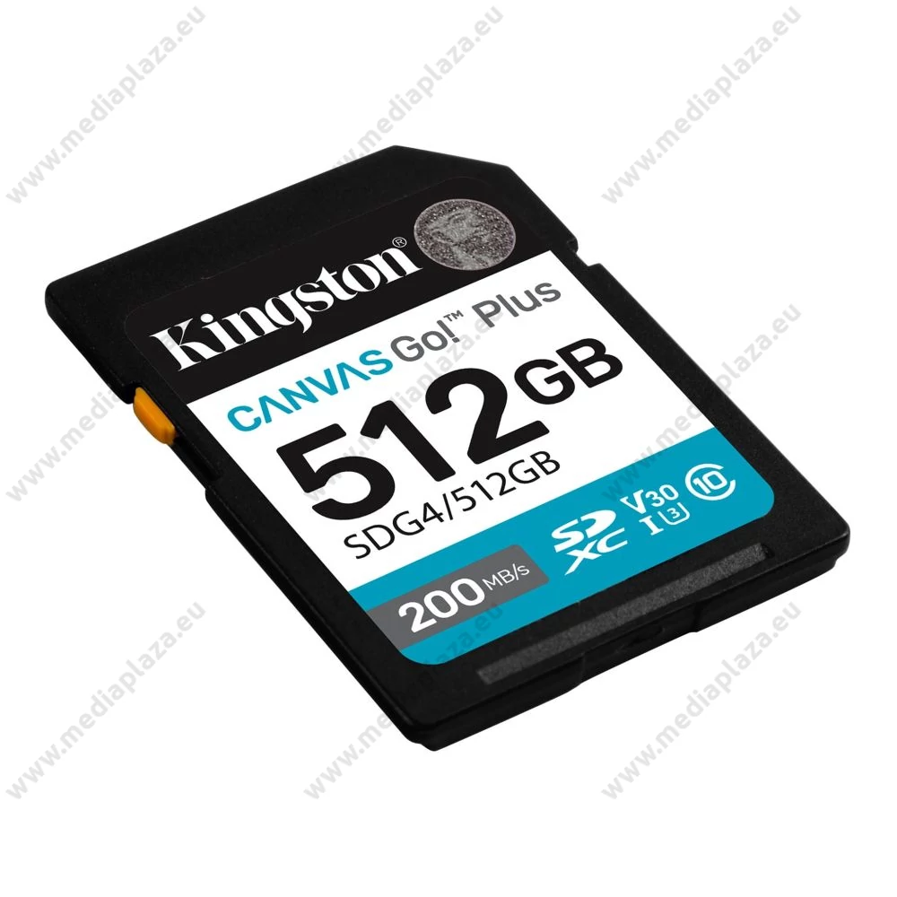 KINGSTON CANVAS GO PLUS SDXC 512GB CLASS 10 UHS-I U3 A2 V30 200/160 MB/s