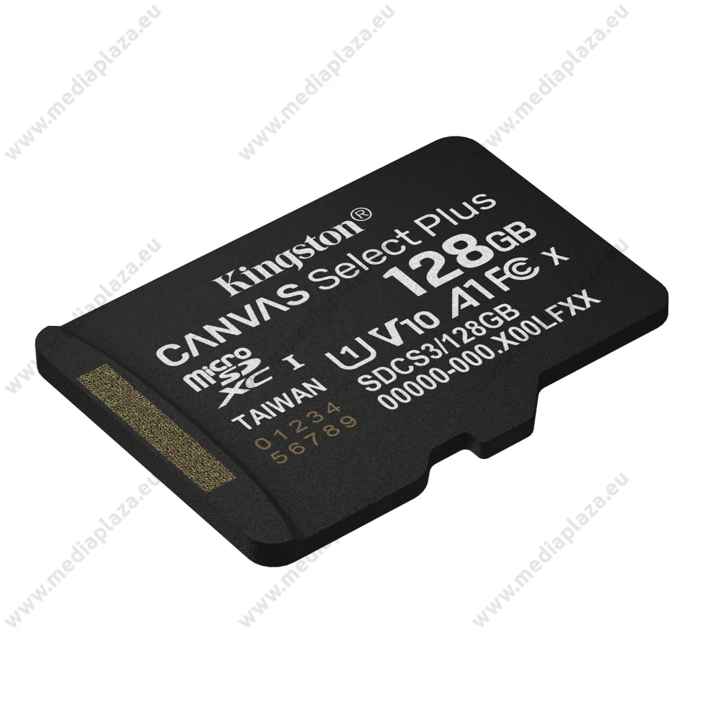 KINGSTON CANVAS SELECT PLUS MICRO SDXC 128GB CLASS 10 UHS-I U1 A1 V10 (150 MB/s OLVASÁSI SEBESSÉG)