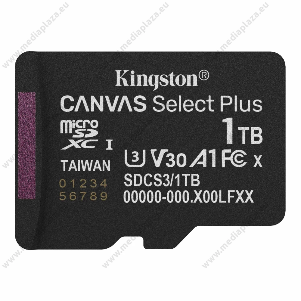 KINGSTON CANVAS SELECT PLUS MICRO SDXC 1TB CLASS 10 UHS-I U3 A1 V30 (150/85 MB/s)