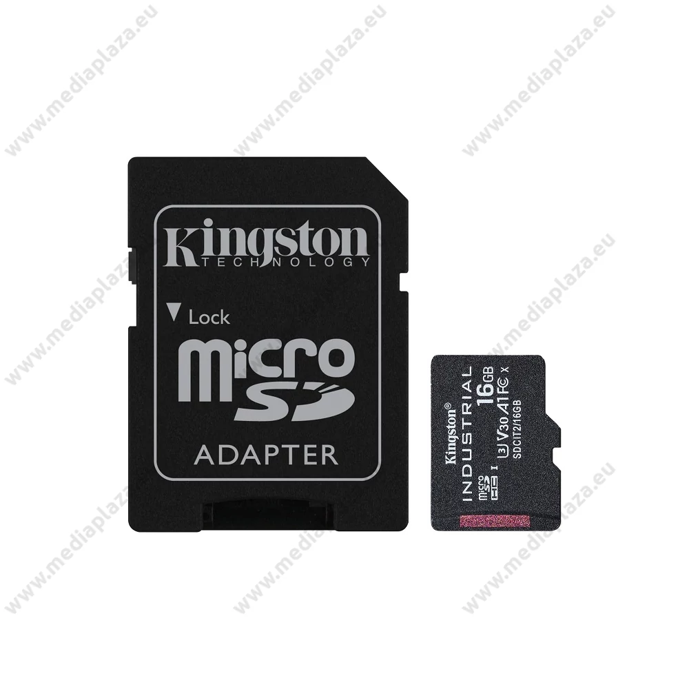 KINGSTON INDUSTRIAL GRADE MICRO SDHC 16GB + ADAPTER CLASS 10 UHS-I U3 A1 V30 100/80 MB/s