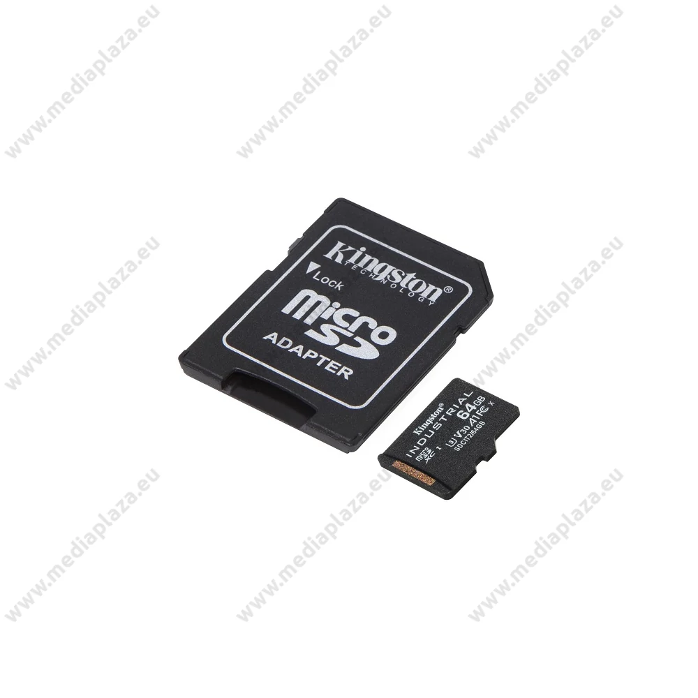 KINGSTON INDUSTRIAL GRADE MICRO SDXC 64GB + ADAPTER CLASS 10 UHS-I U3 A1 V30 100/80 MB/s