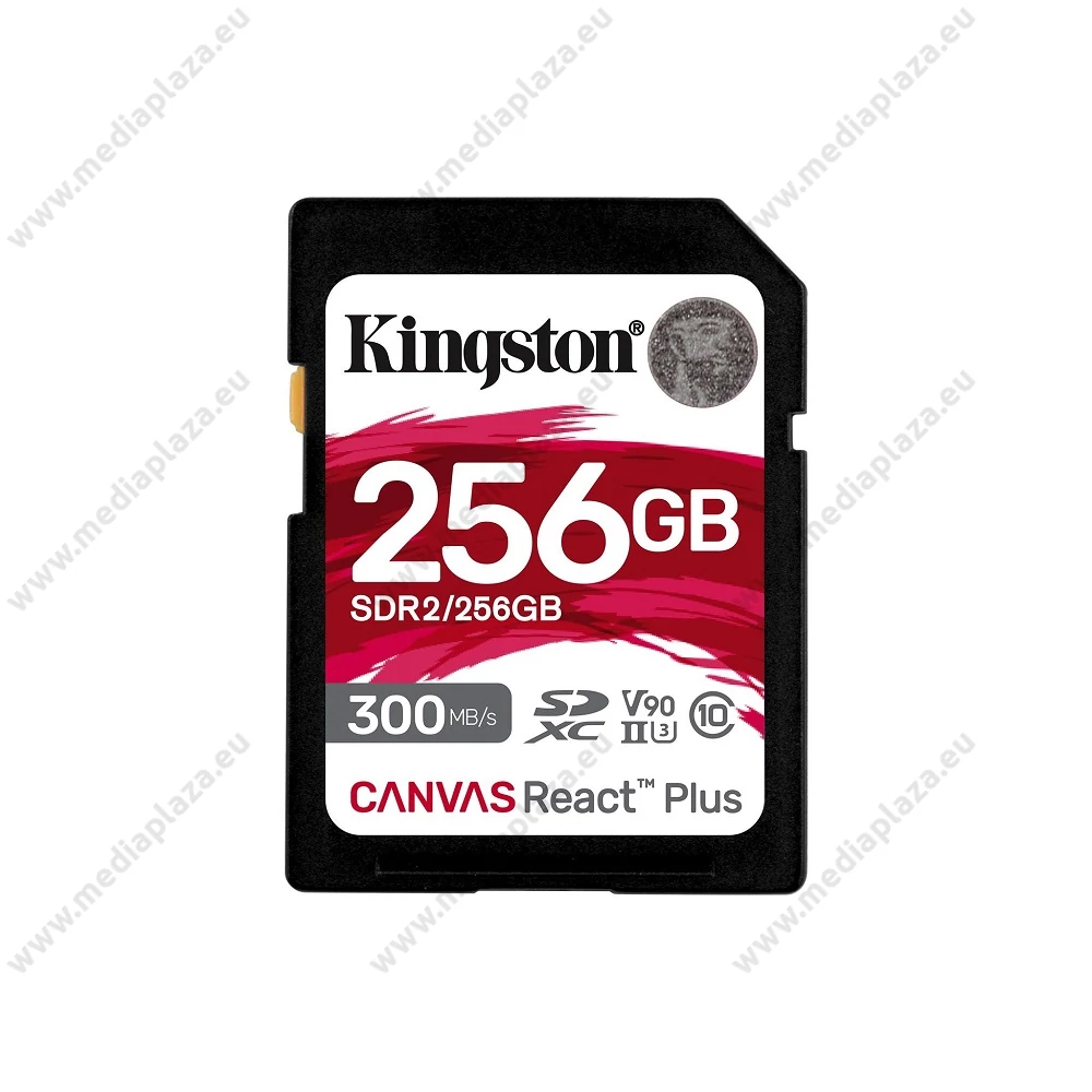 KINGSTON CANVAS REACT PLUS SDXC 256GB CLASS 10 UHS-II U3 V90 300/260 MB/s