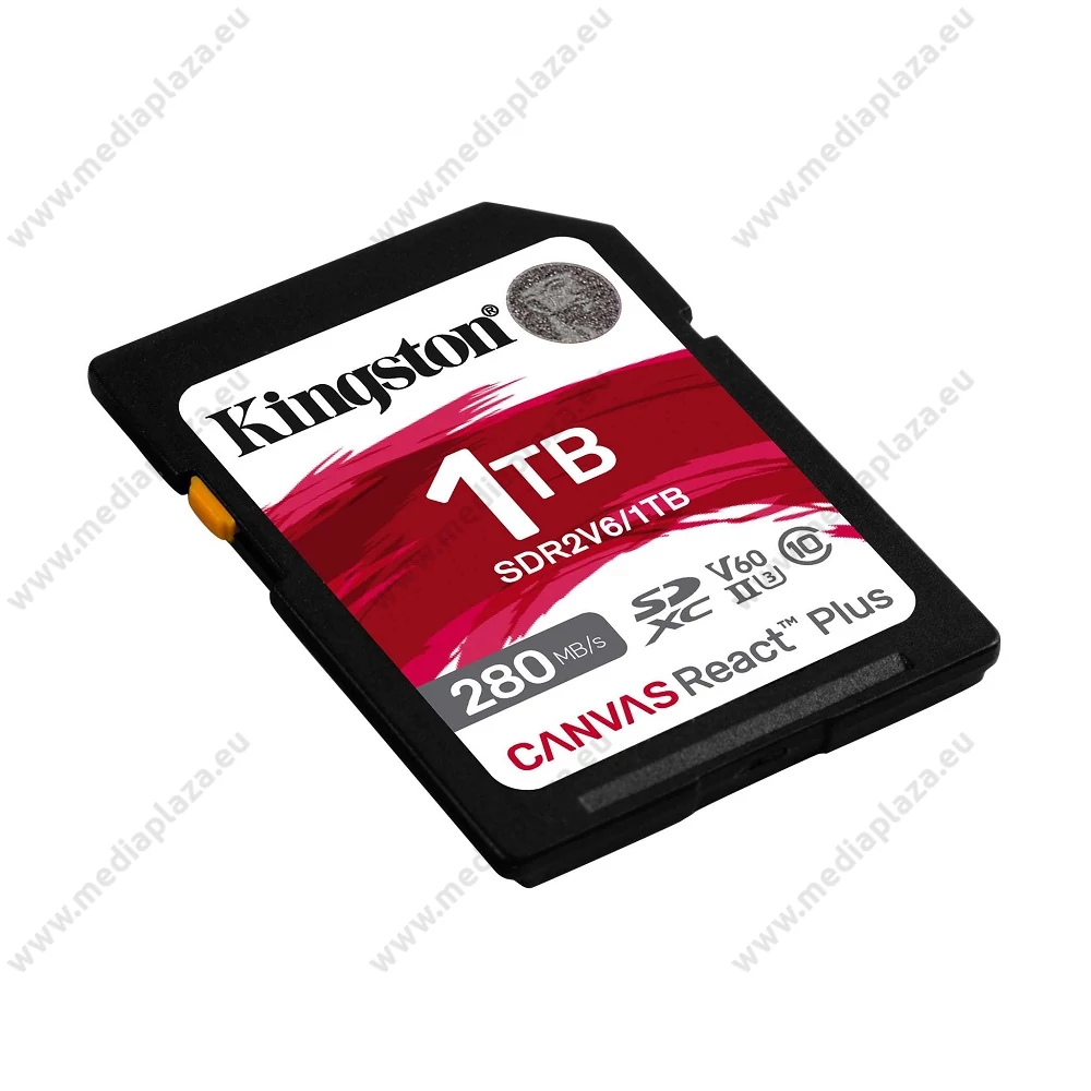 KINGSTON CANVAS REACT PLUS SDXC 1TB CLASS 10 UHS-II U3 V60 280/150 MB/s