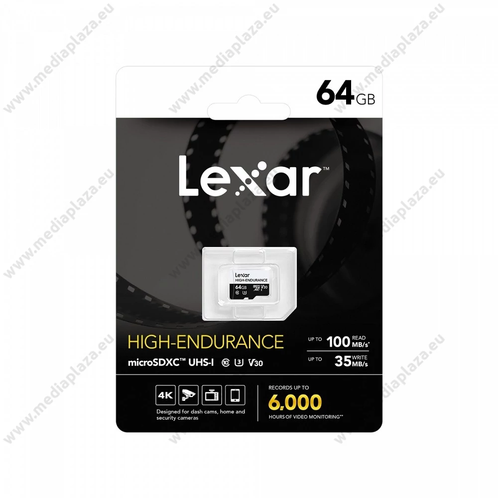LEXAR HIGH ENDURANCE MICRO SDXC 64GB CLASS 10 UHS-I U3 V30 100/35 MB/s