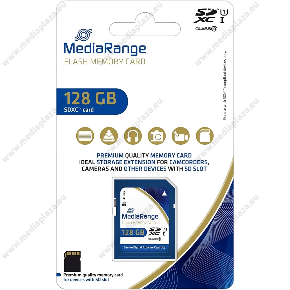 MEDIARANGE SDXC 128GB CLASS 10 UHS-I U1 MR969