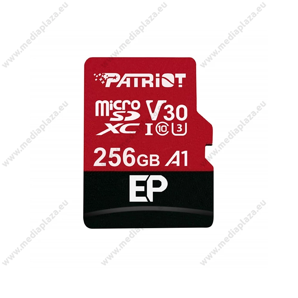 PATRIOT EP MICRO SDXC 256GB + ADAPTER CLASS 10 UHS-I U3 A1 V30 100/80 MB/s