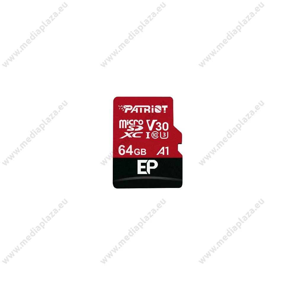 PATRIOT EP MICRO SDXC 64GB + ADAPTER CLASS 10 UHS-I U3 A1 V30 100/80 MB/s