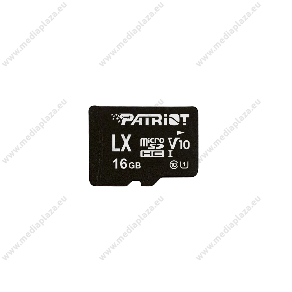 PATRIOT LX SERIES MICRO SDHC 16GB CLASS 10 UHS-I U1 (80 MB/s OLVASÁSI SEBESSÉG)