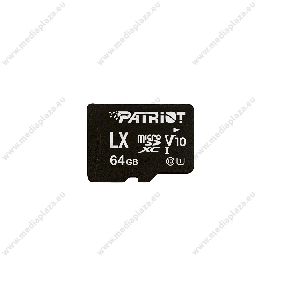 PATRIOT LX SERIES MICRO SDXC 64GB CLASS 10 UHS-I U1 (90 MB/s OLVASÁSI SEBESSÉG)