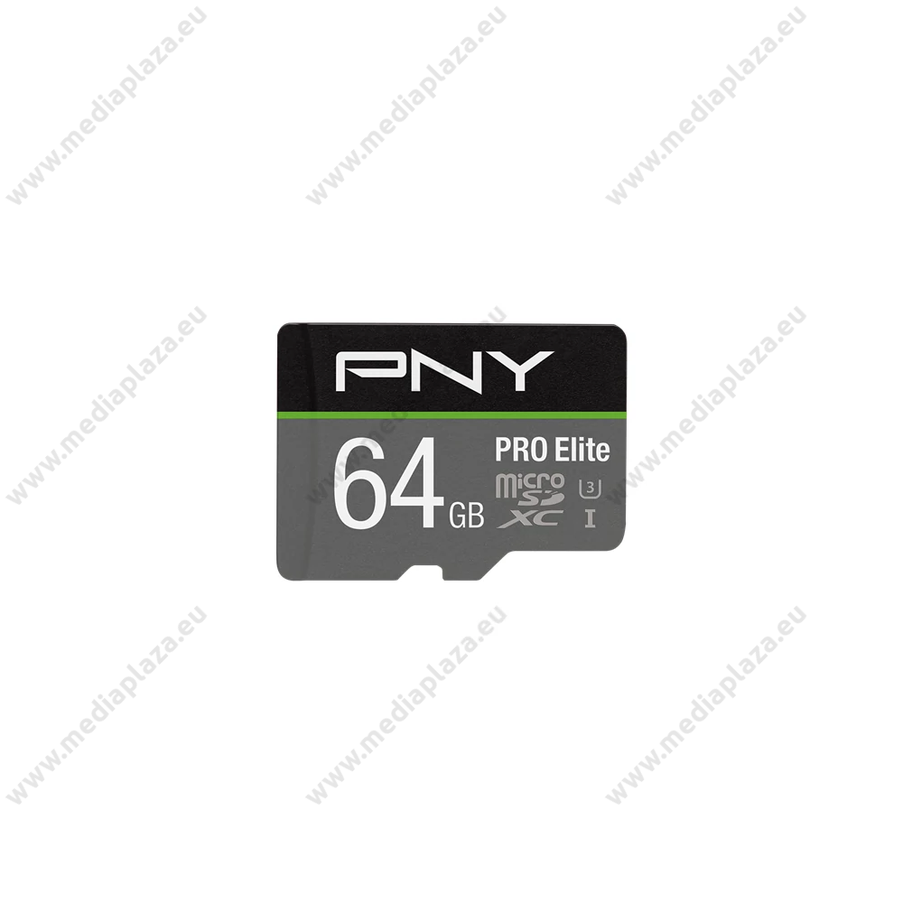 PNY PRO ELITE MICRO SDXC 64GB + ADAPTER CLASS 10 UHS-I U3 A1 V30 100/60 MB/s