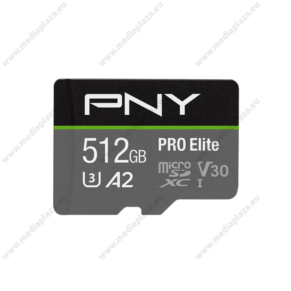 PNY PRO ELITE MICRO SDXC 512GB + ADAPTER CLASS 10 UHS-I U3 A2 V30 100/90 MB/s