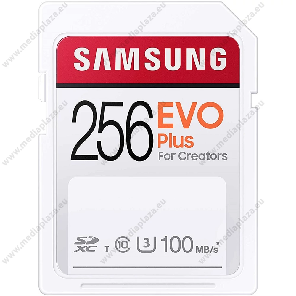 SAMSUNG EVO PLUS SDXC 256GB CLASS 10 UHS-I U3 100 MB/s OLVASÁSI SEBESSÉG