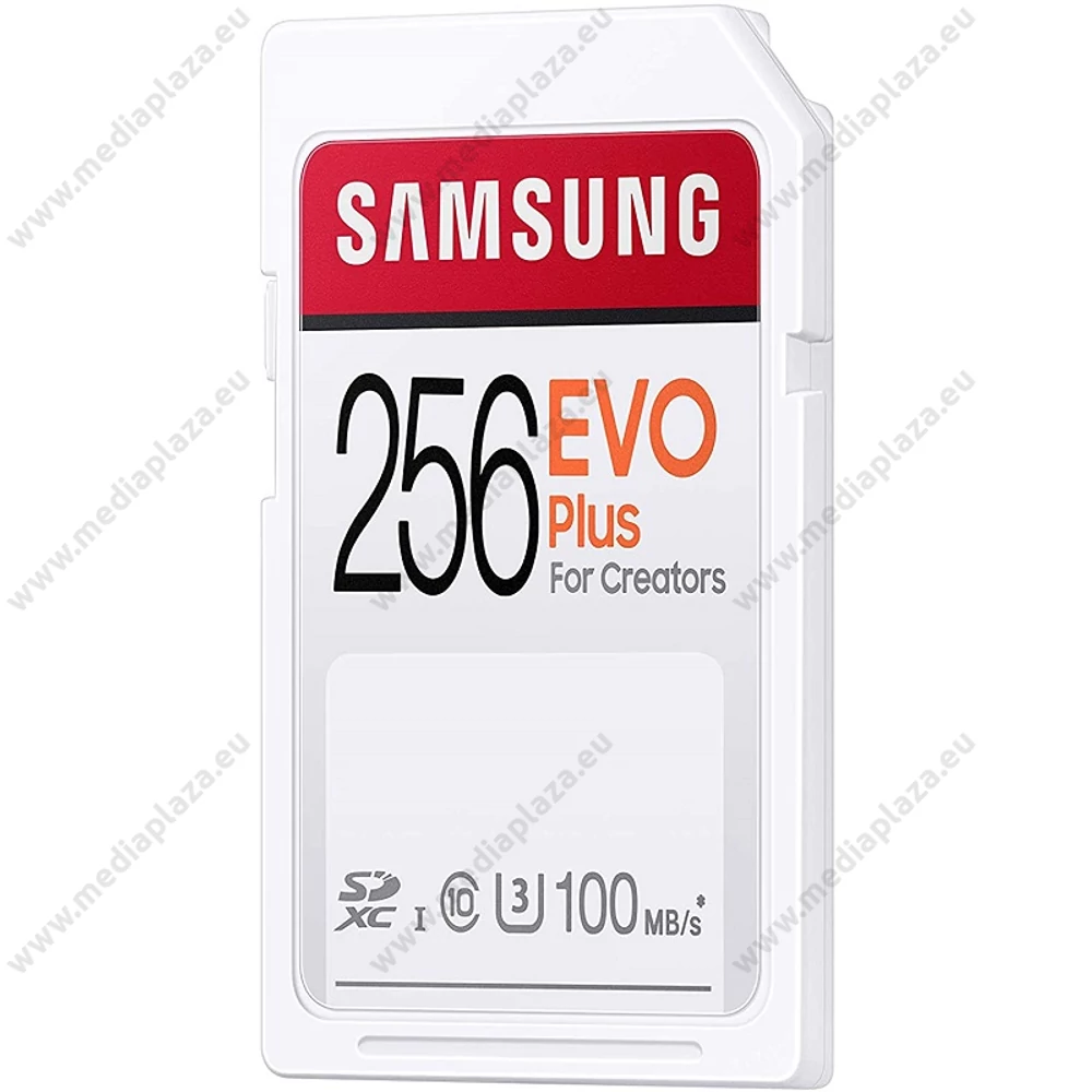SAMSUNG EVO PLUS SDXC 256GB CLASS 10 UHS-I U3 100 MB/s OLVASÁSI SEBESSÉG