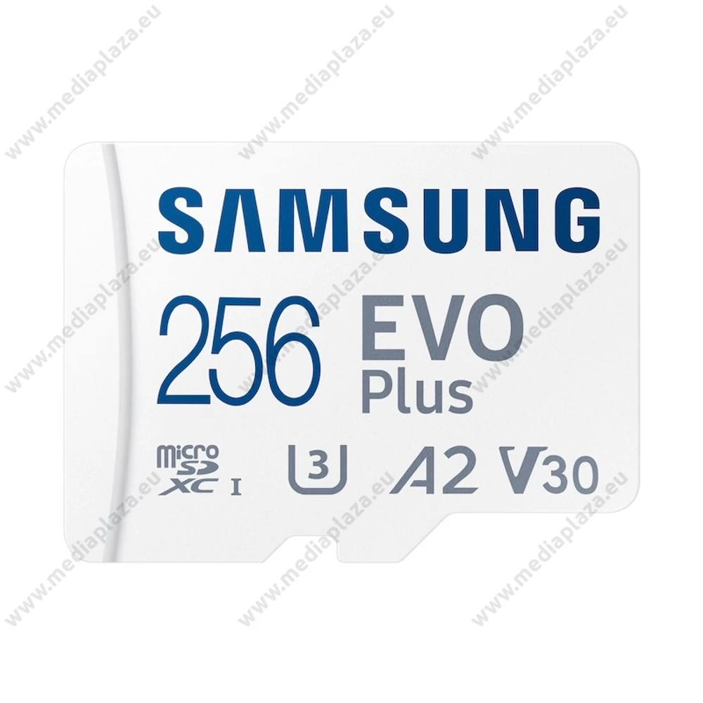 SAMSUNG EVO PLUS (2021) MICRO SDXC 256GB + ADAPTER CLASS 10 UHS-I U3 A2 V30 (130 MB/s ADATÁTVITELI SEBESSÉG)