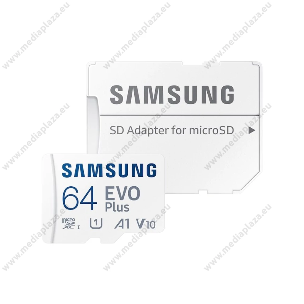 SAMSUNG EVO PLUS (2021) MICRO SDXC 64GB + ADAPTER CLASS 10 UHS-I U1 A1 V10 (130 MB/s ADATÁTVITELI SEBESSÉG)