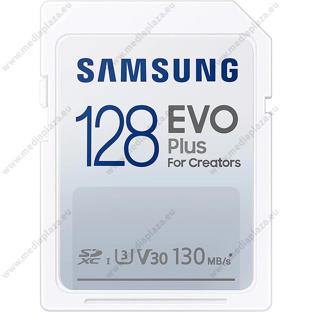 SAMSUNG EVO PLUS (2021) SDXC 128GB CLASS 10 UHS-I U3 V30 130 MB/s ADATÁTVITELI SEBESSÉG