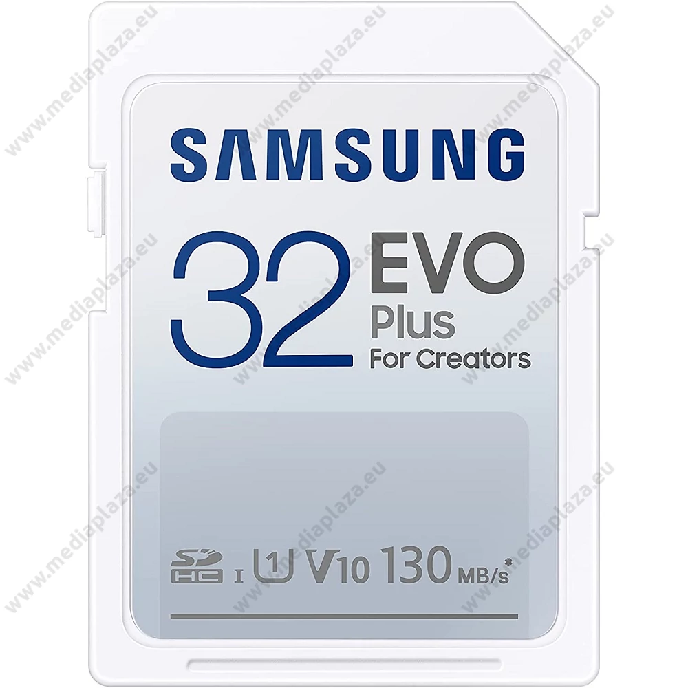 SAMSUNG EVO PLUS (2021) SDHC 32GB CLASS 10 UHS-I U1 V10 130 MB/s ADATÁTVITELI SEBESSÉG