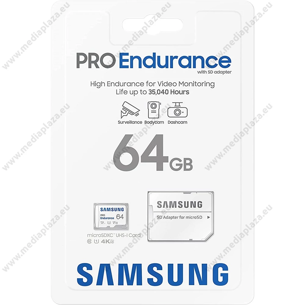 SAMSUNG PRO ENDURANCE MICRO SDXC 64GB + ADAPTER CLASS 10 UHS-I U1 V10 100/30 MB/s