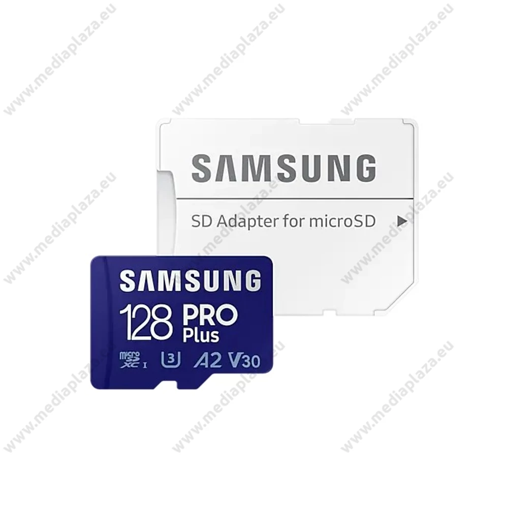 SAMSUNG PRO PLUS (2021) MICRO SDXC 128GB + ADAPTER CLASS 10 UHS-I U3 A2 V30 (160 MB/s ADATÁTVITELI SEBESSÉG)