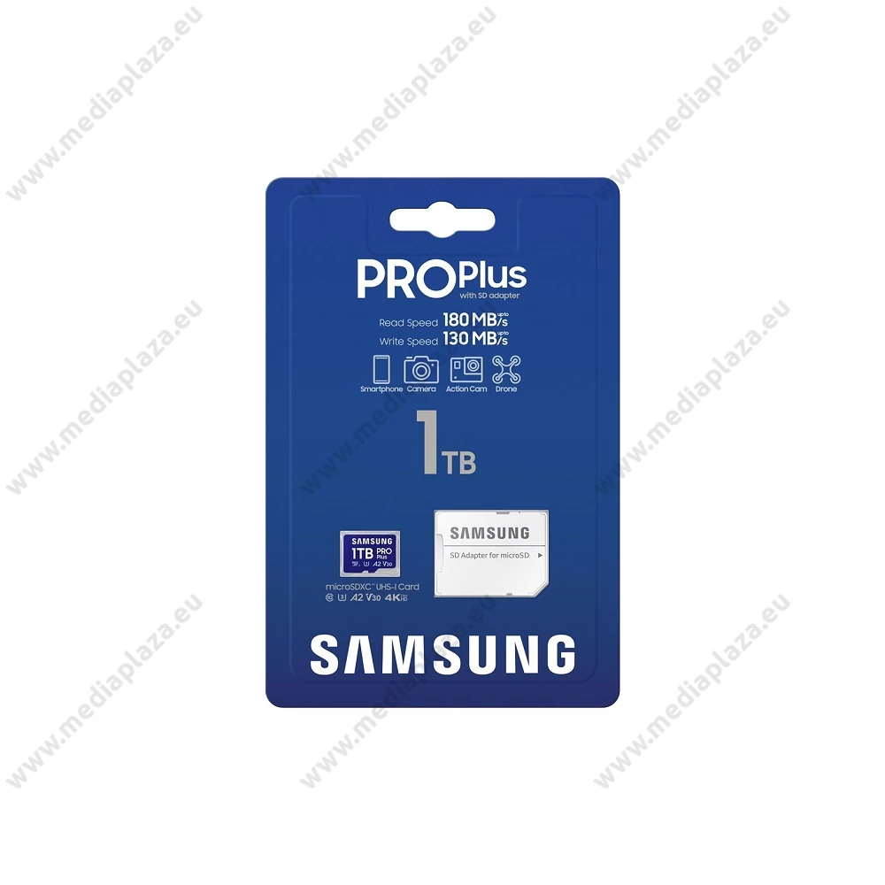 SAMSUNG PRO PLUS (2023) MICRO SDXC 1TB + ADAPTER CLASS 10 UHS-I U3 A2 V30 180/130 MB/s