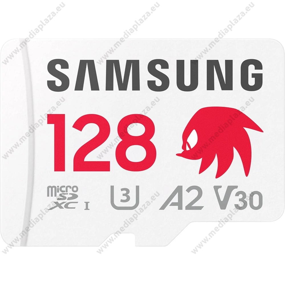 SAMSUNG PRO PLUS SONIC THE HEDGEHOG SERIES MICRO SDXC 128GB + ADAPTER CLASS 10 UHS-I U3 A2 V30 180/130 MB/s