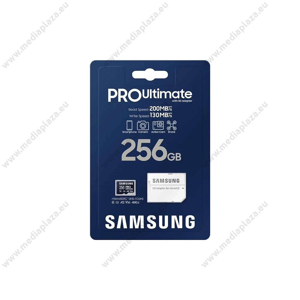 SAMSUNG PRO ULTIMATE (2023) MICRO SDXC 256GB + ADAPTER CLASS 10 UHS-I U3 A2 V30 200/130 MB/s